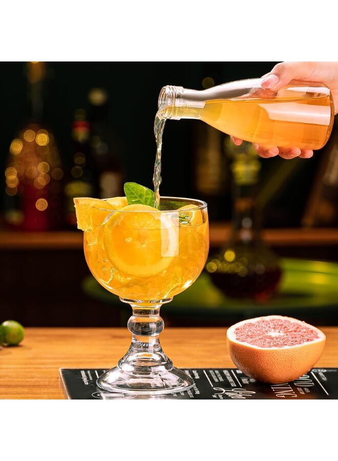 Beer Glasses 21.5 Oz Set of 4, Extra Large Margarita Glass With 4 Color Clips, Shrimp Cocktail Goblet, Large Stemmed Glasses With Thick Bottom, Crystal Clear Bar Glassware - Image 4