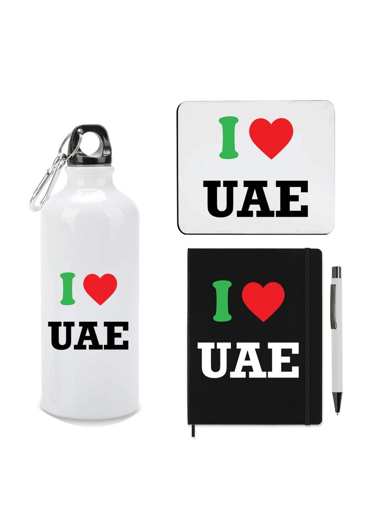 UAE National Day Pack of 3 Combo Mouse Pad - Water Bottle - Gifts for UAE Flag Day - Celebrate the UAE National Day - Image 1