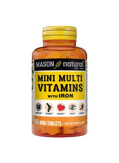 MASON NATURAL Mini Multi Vitamins with Iron, Vitamins A, C, D, E, B1, B2, B3, B6, B12, Folate and Calcium for Overall Health, 1 Year Supply - pzsku/ZFD81B542A7CC656F149FZ/45/_/1739883172/2383f205-c655-4d41-ac63-c83a3dad43f3