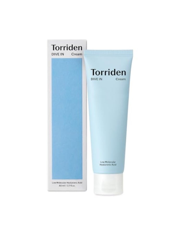 Torriden Torriden DIVE IN Cream 80ml 271 fl oz Facial Moisturizer for Sensitive Oily Skin Lightweight and Moistrul Creamy Texture Hyaluronic Acid Cream Allantoin  - Image 1