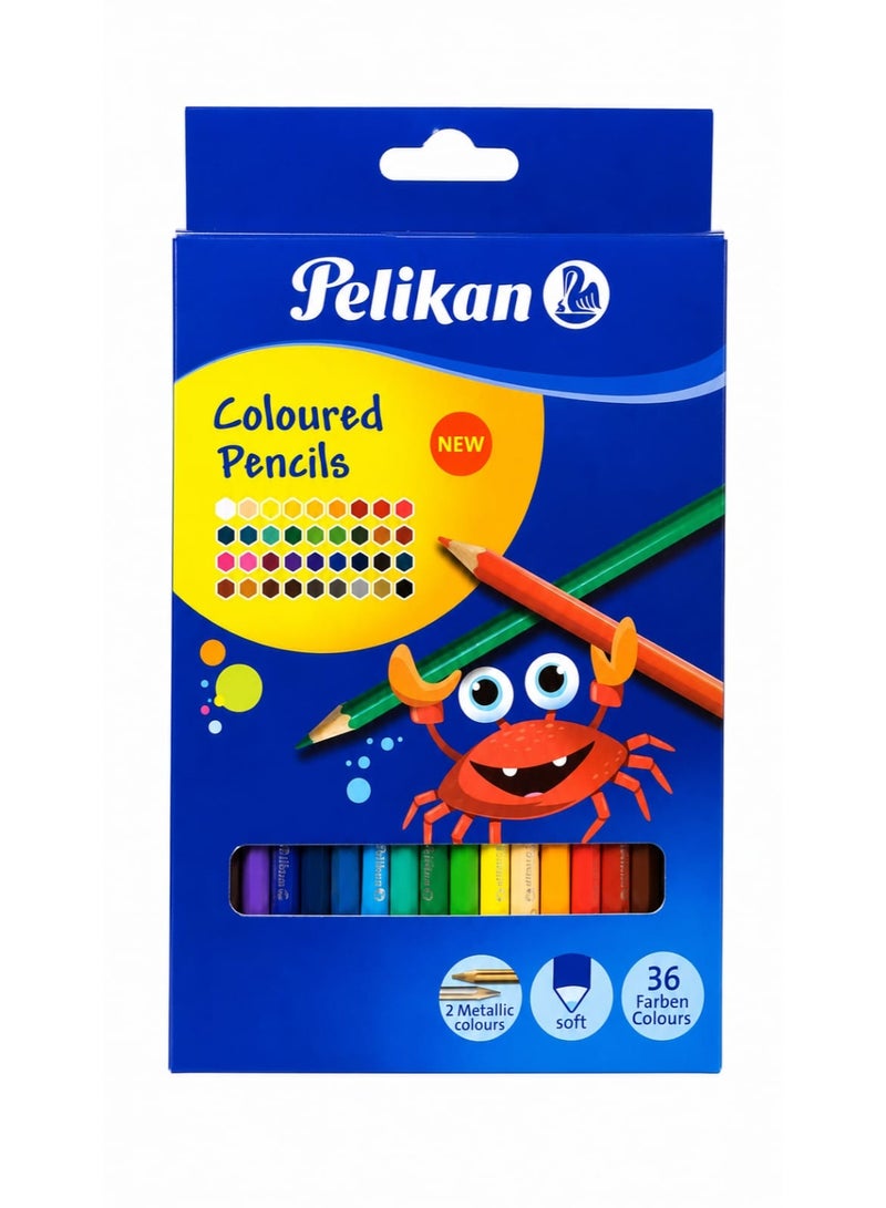 PELIKAN COLOUR PENCILS 36 COLOURS - Image 1