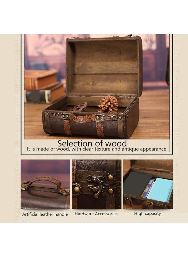 klarako Retro Suitcase Wooden Storage Box Studio Decoration Window Display Photography Props Suitcase  - Image 4