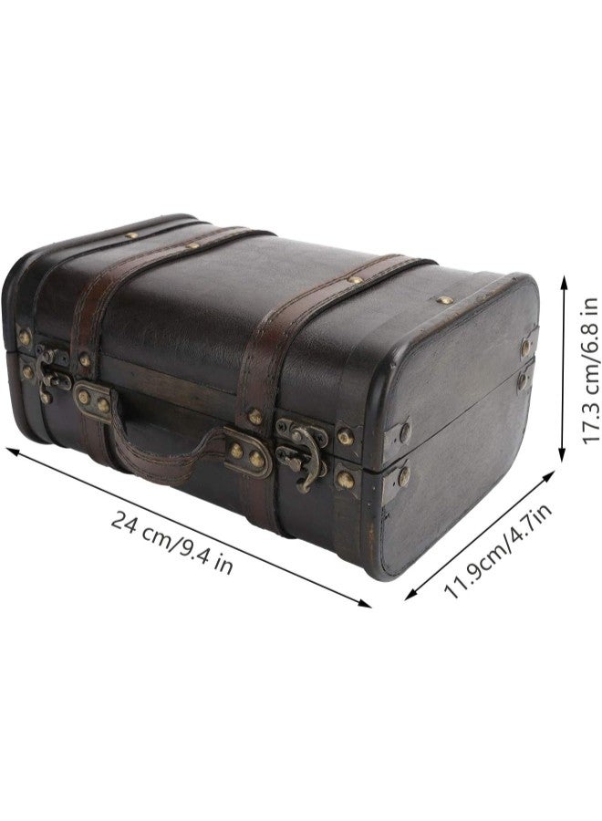 klarako Retro Suitcase Wooden Storage Box Studio Decoration Window Display Photography Props Suitcase  - Image 3