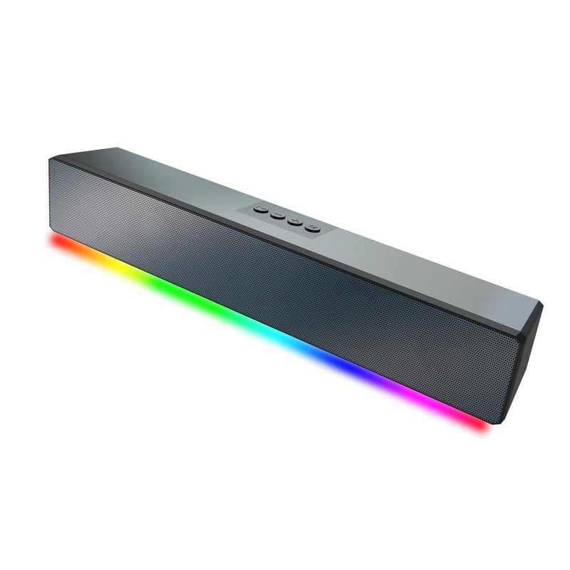 GroveMade RGB Bluetooth Speaker with Subwoofer, Desktop Computer Speakers for PC & Laptop, USB Powered Rechargeable Speaker with Colorful LED Lights for Gaming & Home - Image 2