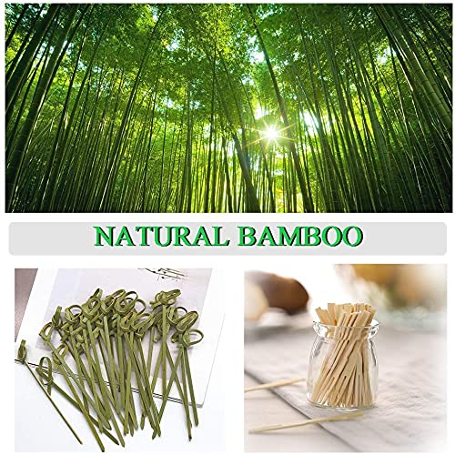 Busnos Bamboo Food Picks Cocktail Forks Set 500 Pcs Cocktail Picks for Cheese Party Banquet Buffet & Catering Natural Bamboo Party Food Skewers for Appetizer Cocktail Fruit - Image 2