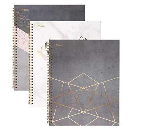 دفاتر ملاحظات ميد الحلزونية 1 موضوع ورق مقاس كليه 80 ورقة عصرية أنيقة 3 عبوات 38196