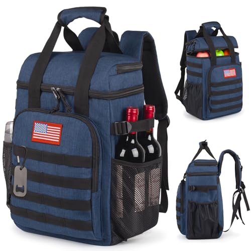 ATRIPACK Tactical Backpack CoolerLunch Backpack for Men Work with HandleSoft Cooler Backpack Insulated Waterproof Leak ProofHeavy Ice Chest Backpack for Hiking CampingBlue - Image 1