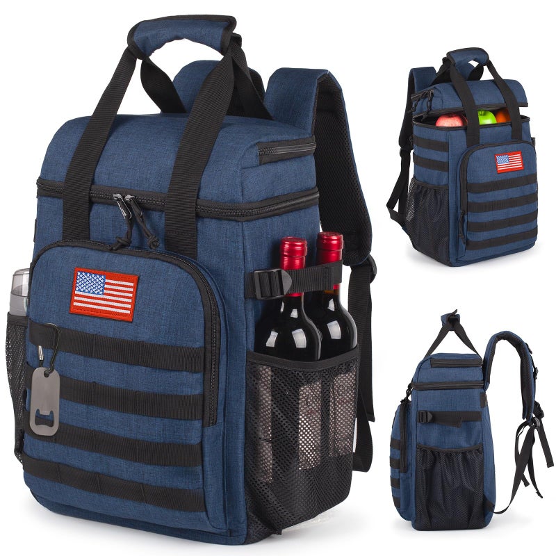 ATRIPACK Tactical Backpack CoolerLunch Backpack for Men Work with HandleSoft Cooler Backpack Insulated Waterproof Leak ProofHeavy Ice Chest Backpack for Hiking CampingBlue - Image 2