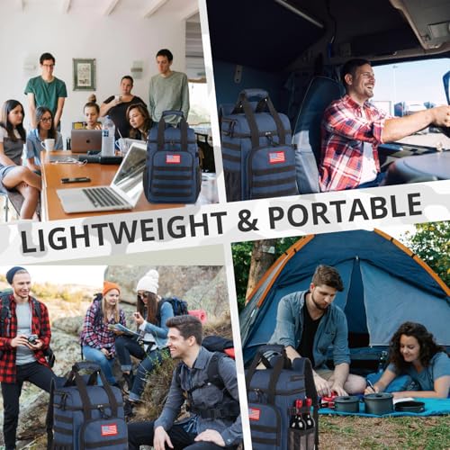 ATRIPACK Tactical Backpack CoolerLunch Backpack for Men Work with HandleSoft Cooler Backpack Insulated Waterproof Leak ProofHeavy Ice Chest Backpack for Hiking CampingBlue - Image 3