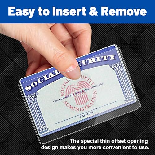 LIEMAND 6 Pack Social Security Card Protector Sleeves/New Medicare Card Protector Sleeve/Credit Card Holder,24 Mil Soft Clear Card Sleeves for Waterproof SSN Card Protector/Credit Card Cover - Image 4