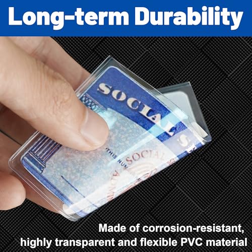 LIEMAND 6 Pack Social Security Card Protector Sleeves/New Medicare Card Protector Sleeve/Credit Card Holder,24 Mil Soft Clear Card Sleeves for Waterproof SSN Card Protector/Credit Card Cover - Image 3