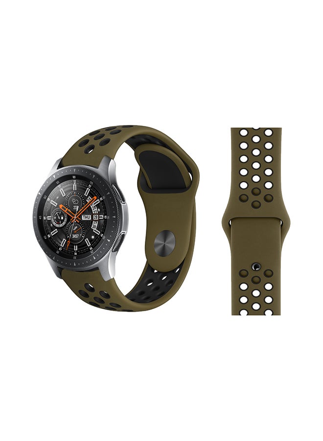 Perfii Stylish Replacement Band For Samsung Galaxy Watch Olive Flak