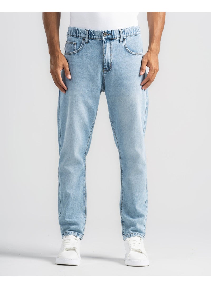 دوت بنطلون جينز رجالي – Tapered Fit بكمر استك - Image 1