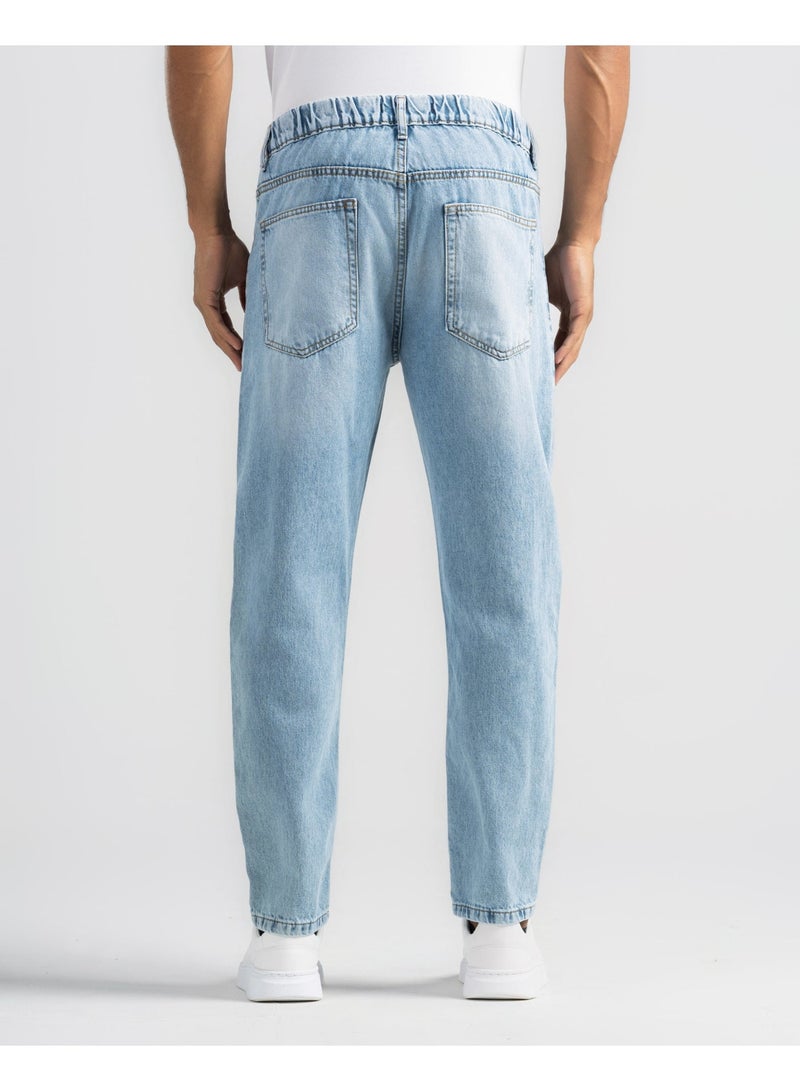 دوت بنطلون جينز رجالي – Tapered Fit بكمر استك - Image 3