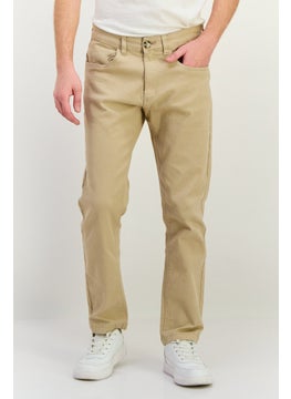 CROSSHATCH Men Regular Fit Washed Denim Jean, Beige  - Image 1