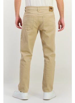 CROSSHATCH Men Regular Fit Washed Denim Jean, Beige  - Image 3