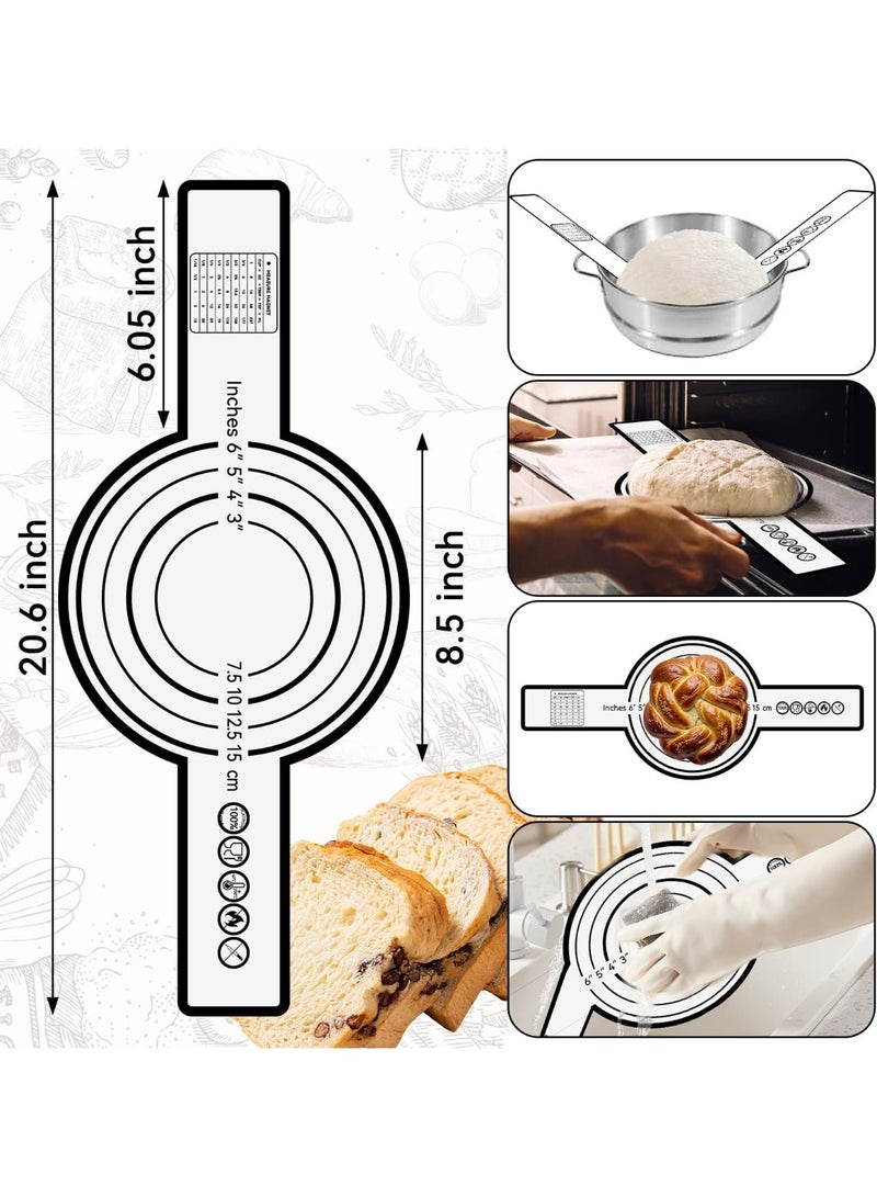 كيلا مجموعة أدوات تحضير العجين المخمر، ٢٤ قطعة من لوازم خبز العجين المخمر، مجموعة سلال تخمير العجين المصنوعة من السيليكون (قطعتان)، مجموعة أدوات تحضير العجين المخمر للمبتدئين مع ١٠ أكياس خبز لمحبي الخبز - Image 2