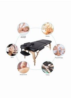 Chulovs Massage Table Bed Beauty 2-Section  Professional Foldable Couch Wide with Dual-Layer Wooden Legs for Therapeutic Tattoo Salon SPA Facial Treatment  - Image 5