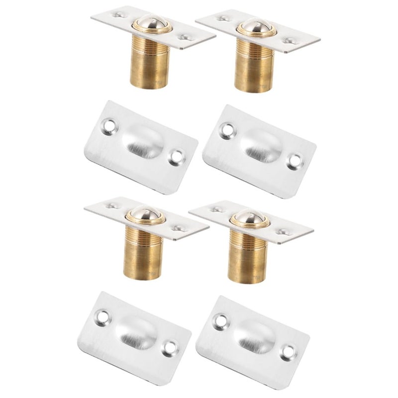 4Pcs Cabinet Ball Catch Tension Latches Hidden Door Lock Black - Image 2
