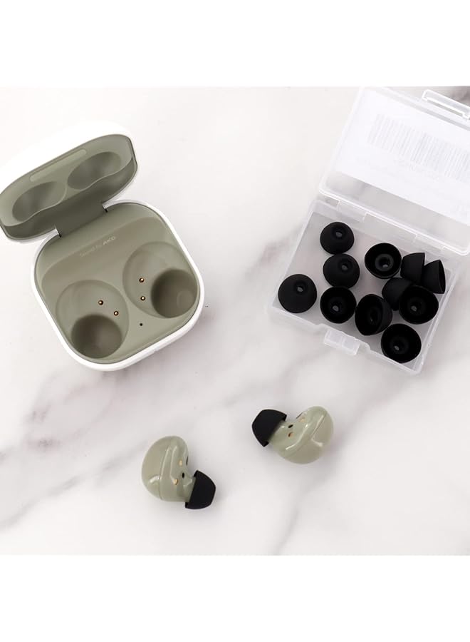 erorex Silicone Earplug Cover Silicone For Galaxy Buds 2 Ear Tips Earbuds 6 Pairs Soft Rubber Flexible Eartips Buds Wing Tips Fit In Case Compatible With Samsung Galaxy Buds 2 Galaxy Buds Plus Anti Slip - Image 5