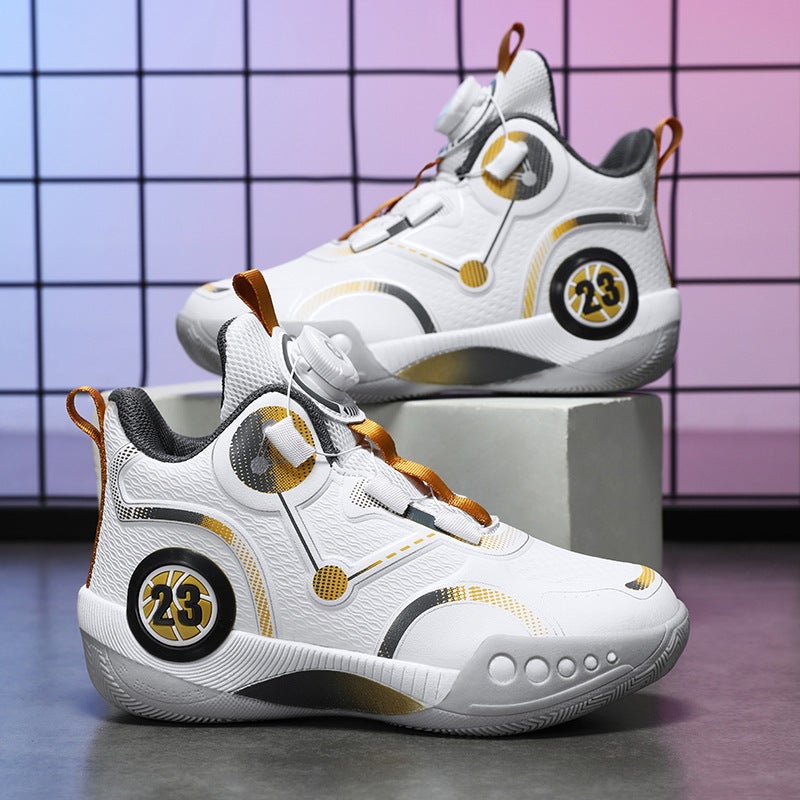 New Trendy Basketball Shoes Unisex Non-Slip Sneakers Platinum [leather surface] 