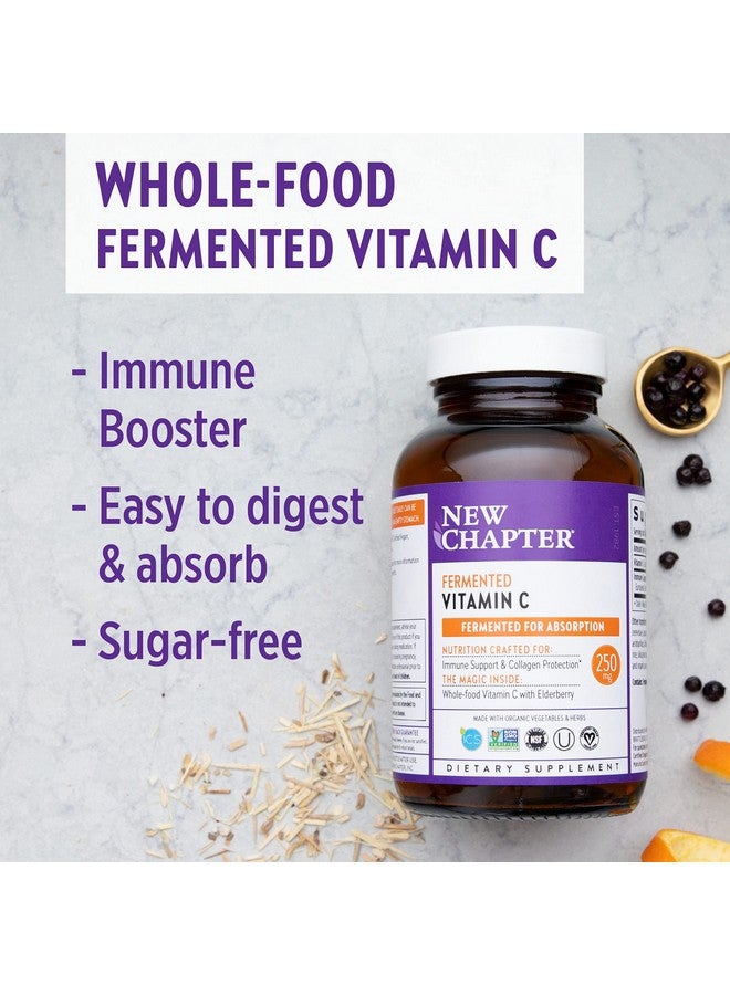 New Chapter Vitamin C + Elderberry With Fermented Vitamin C/Wholefood Herbs + Collagen Protection 60 Count (Pack Of 1) - Image 4