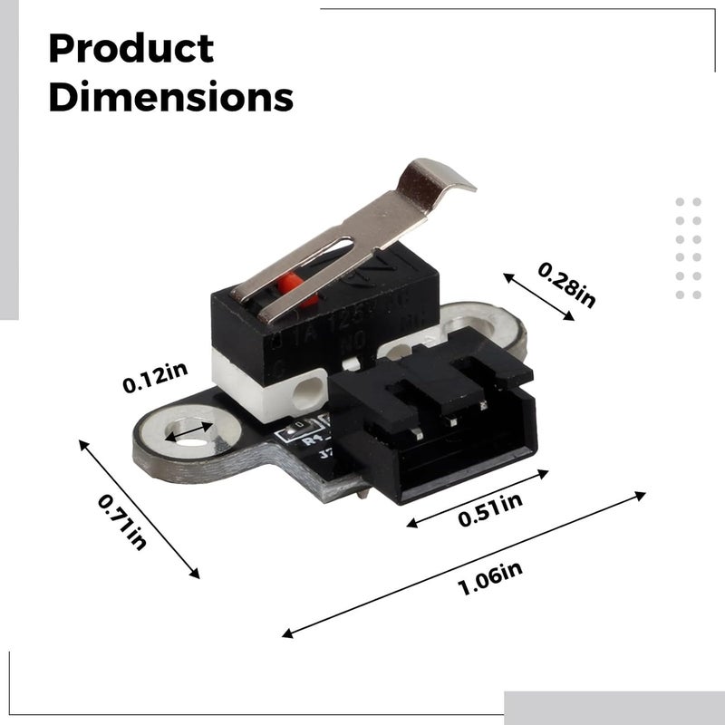 10 Pcs Vertical Limit Switches for Printer, Metal Trigger, 39.4 in Cable, Precise Positioning, Insulated Shell, Sensitive Touch - Image 3