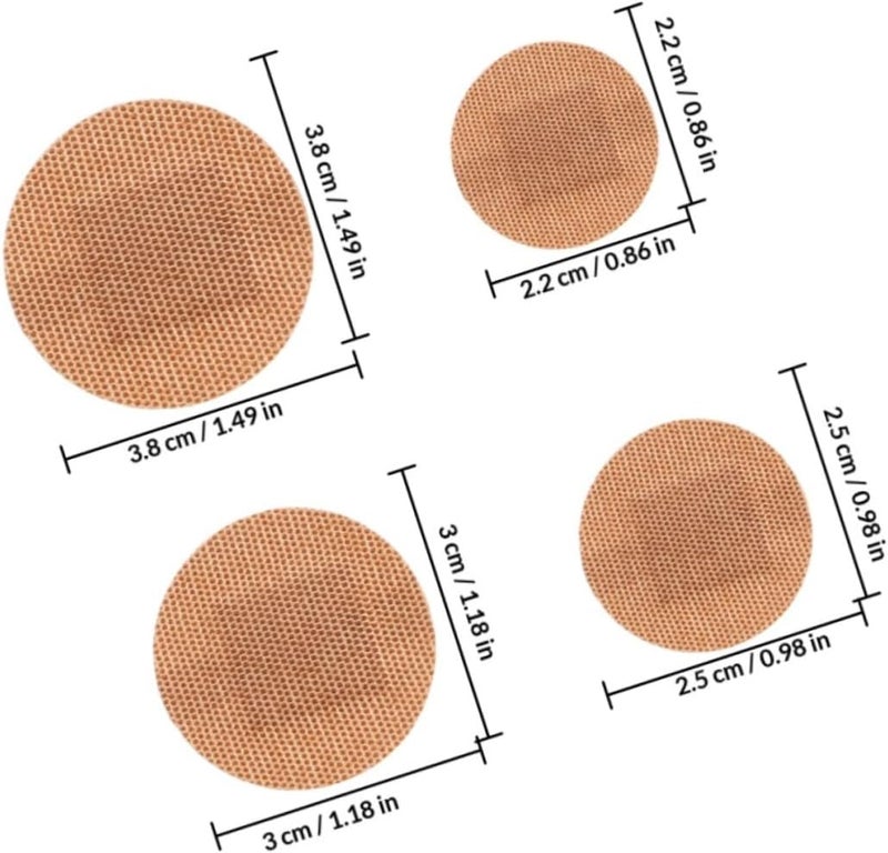 Healifty 100pcs Breathable Round Bandages for Nose Face Elbow Comfortable Fabric Spot Patches with Strong Adhesive Small Skin Friendly Replacement Adhesive Patches - Image 2