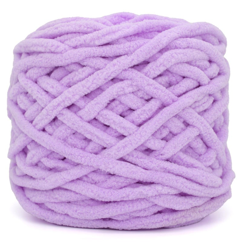 YARFOFUN Chunky Chenille Yarn for CrochetingPurple Fluffy Velvet Plush Yarn Thick Soft Chunky Chenille Yarn Baby Blanket Yarn for Crocheting Knitting Beginners 100gPurple - Image 3