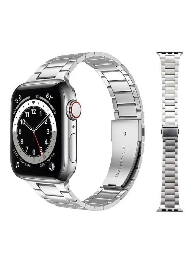 فيسوس شريط استبدال لسلسلة Apple Watch 6/SE/5/4/3/2/1 44/42 ملم الفضة