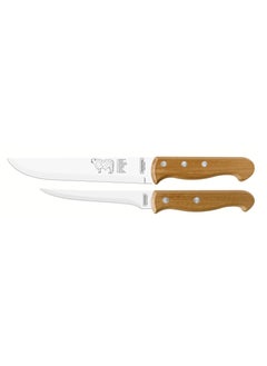 Since 1911,Made in Brazil- Dynamic 2 Pieces Knife Set with Stainless Steel Blade and Natural Wood Handle