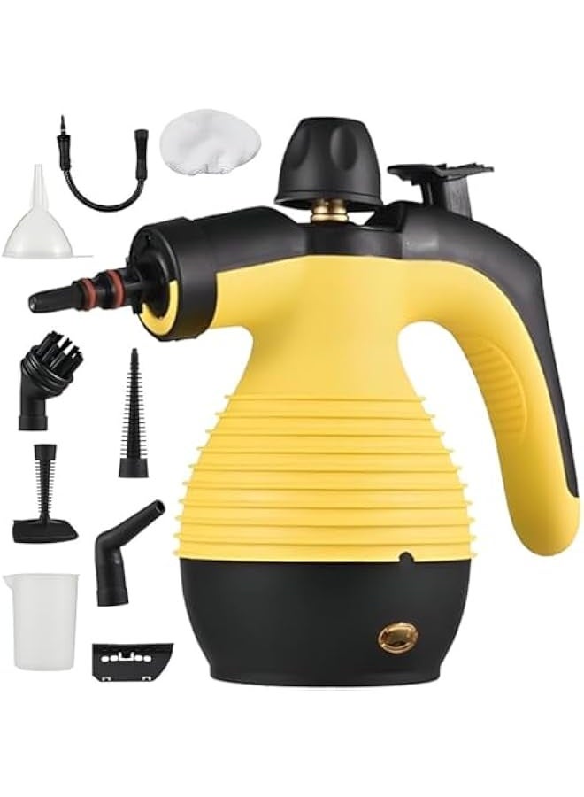 Steam Cleaner Handheld Pressurized 1050W 350ml with 9 Accessories & Safety Lock, Multi-Purpose & Powerful Portable Steamer for Cleaning, Home Use, Car, Bathroom, Window, Grease - Image 1
