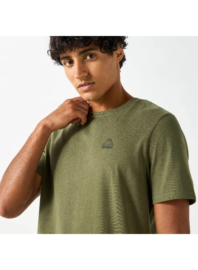 Kappa Kappa Solid Crew Neck T-shirt with Short Sleeves