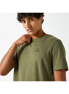 Kappa Kappa Solid Crew Neck T-shirt with Short Sleeves  - Image 3
