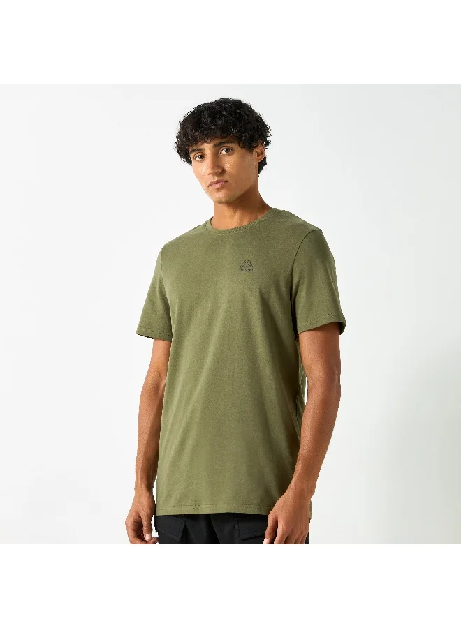 Kappa Kappa Solid Crew Neck T-shirt with Short Sleeves