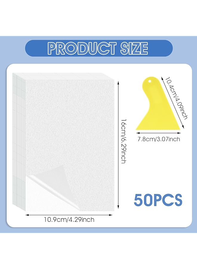 erorex Pack Of 50 Waterproof Laminate Films Self Adhesive Laminating Pouches 4 X 6 Inches Transparent Glossy Laminating Film For Business Cards Photo Stickers No Machine Matted  - Image 2