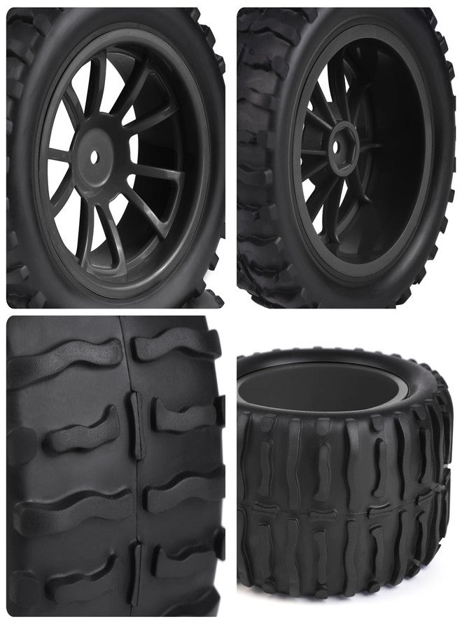 Hosim 55 * 115 mm RC Tires, All Terrain Soft Tire Mounted on 12mm Hex Wheels (Set of 4) for 1/10 RC Cars (Black Wheel hub) - Image 4