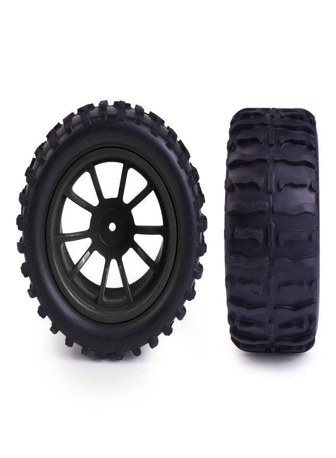 Hosim 55 * 115 mm RC Tires, All Terrain Soft Tire Mounted on 12mm Hex Wheels (Set of 4) for 1/10 RC Cars (Black Wheel hub) - Image 5