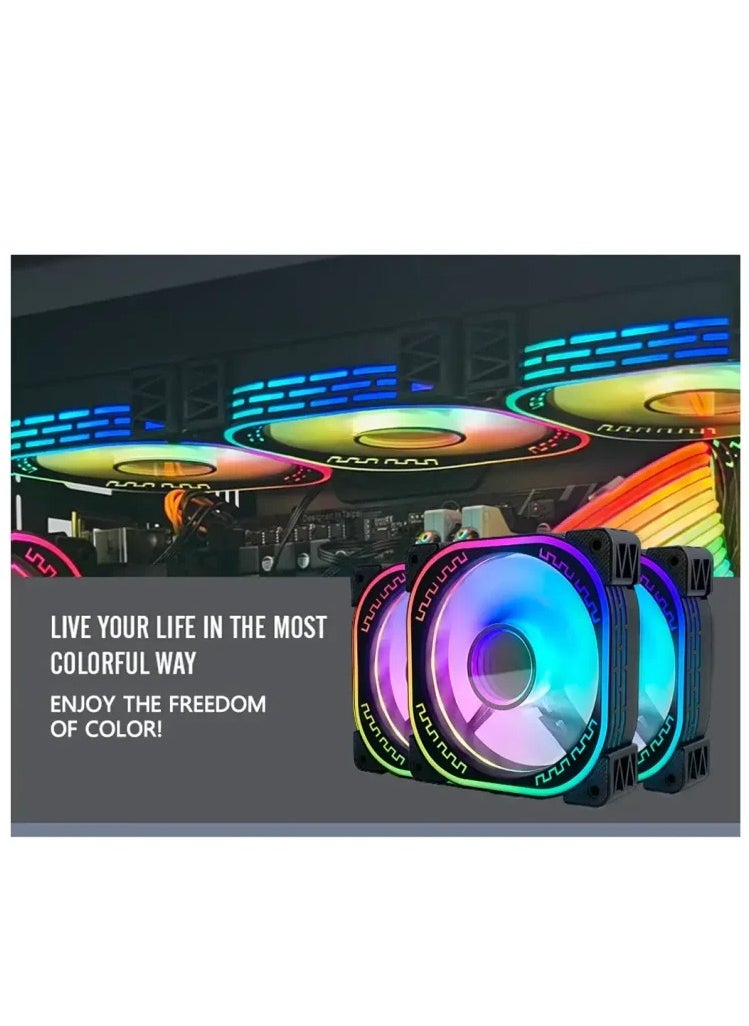 Truenort TrueNort Pc Case Fan 120mm RGB 6Pin 12V 3W, Single Fan  - Image 5