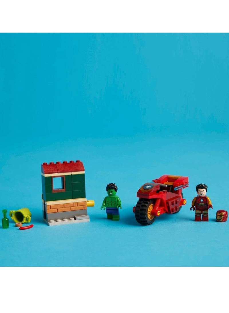 LEGO Marvel Iron Man with Bike and The Hulk 76287
