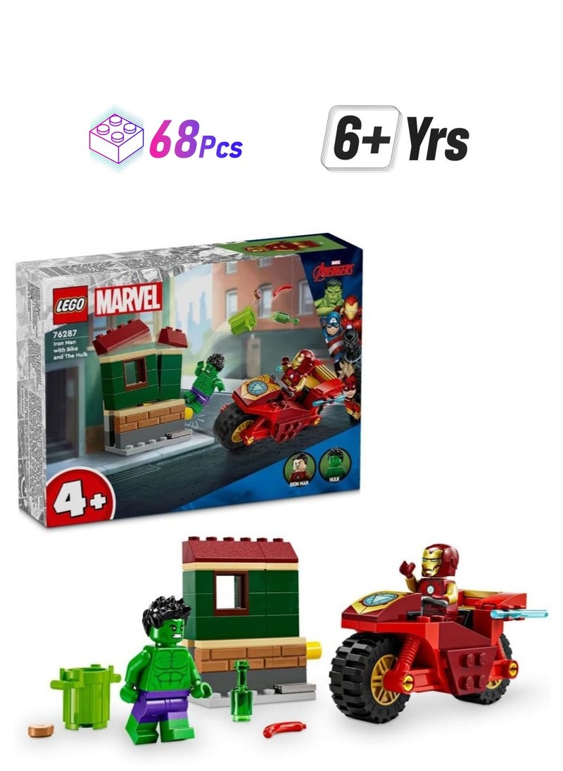 LEGO LEGO Marvel Iron Man with Bike and The Hulk 76287  - Image 1