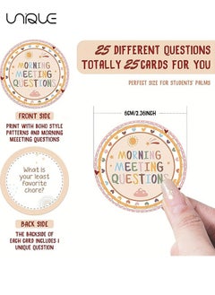 Unique Classroom Questions Ideas Cards, 25Pcs Morning Meeting Chip Question Card, Conversation Starter for Classroom Activities, Enhance Communication and Listening Skills, Fun and Interactive Learning Aid  - Image 2