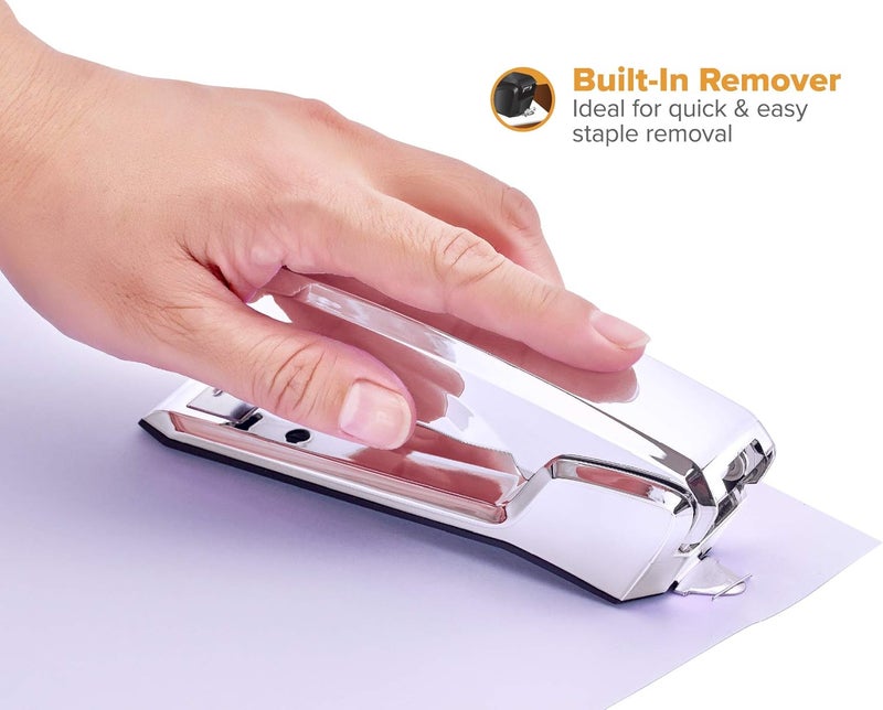 Bostitch Office Ascend 3 in 1 Stapler Integrated Remover & Staple Storage, 42 Staples Included, 2 Sheet Capacity, Lightweight, Blue - Image 3