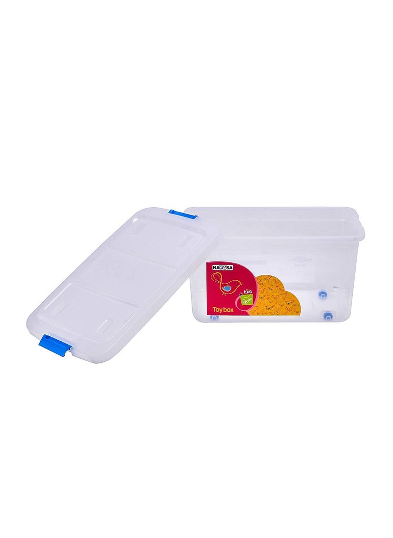 Nayasa Multipurpose Container Utility Box with Lid for Storage Transparent 25 L Rectangular Plastic