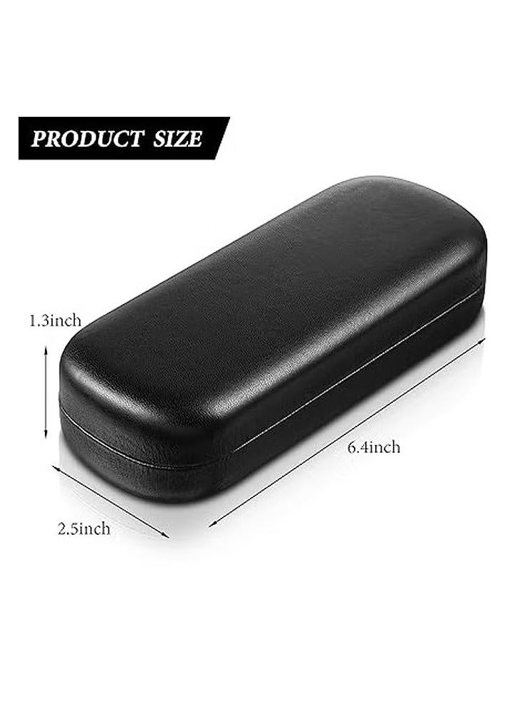 حافظة نظارات صلبة، حافظة نظارات بحجم الجيب، حافظة نظارات شمسية للرجال والنساء والطلاب (أسود) - Image 2