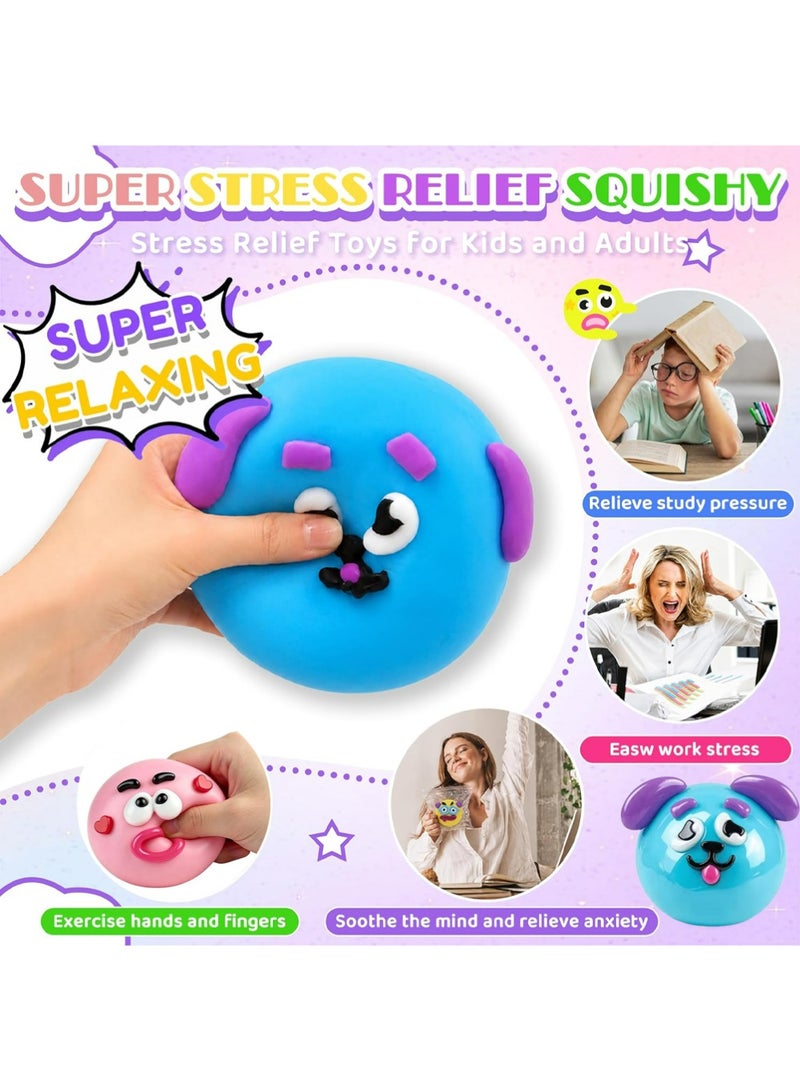 يوجي 2PCS Smushers Squishies بطيئة ارتفاع الكرة الإجهاد غير لطيف ارتفاع بطيئ الاسترخاء الحسية فيدج لضغط الكرة الحسية مكتب المرح ملحقات للبالغين - Image 2