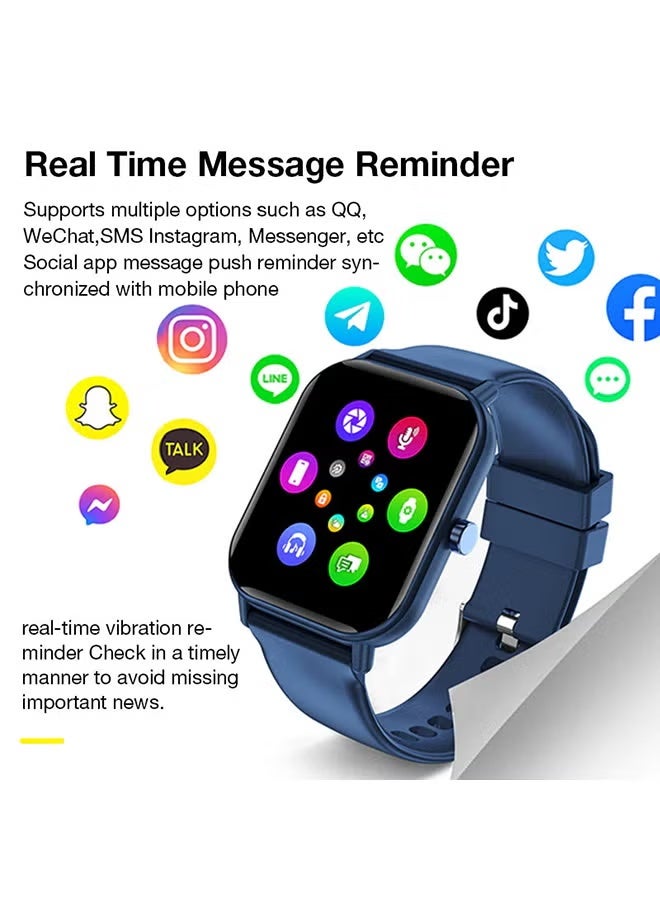 AOLON RollsTimi Men/Women Bluetooth Smartwatch – 1.83-Inch Full Touch Screen, Ultra-Thin Body, 100+ Sports Modes, Wireless Answering/Making Calls, Multi-Dimensional Health Monitoring, Smart Bracelet RT i128 - Image 1