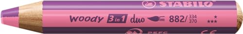 STABILO woody 3in1 duo MultiTalented Pencil Pack of 6 Assorted colors with Sharpener - Image 3