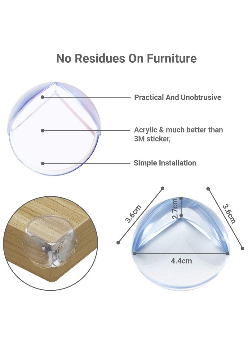 Toko Corner Guards (12 Pack) | Round Shape | Clear Protectors | High Resistant Adhesive Gel Best Baby Proof Stop Child Head Injuries Tables, Furniture & Sharp Corners Proofing  - Image 2