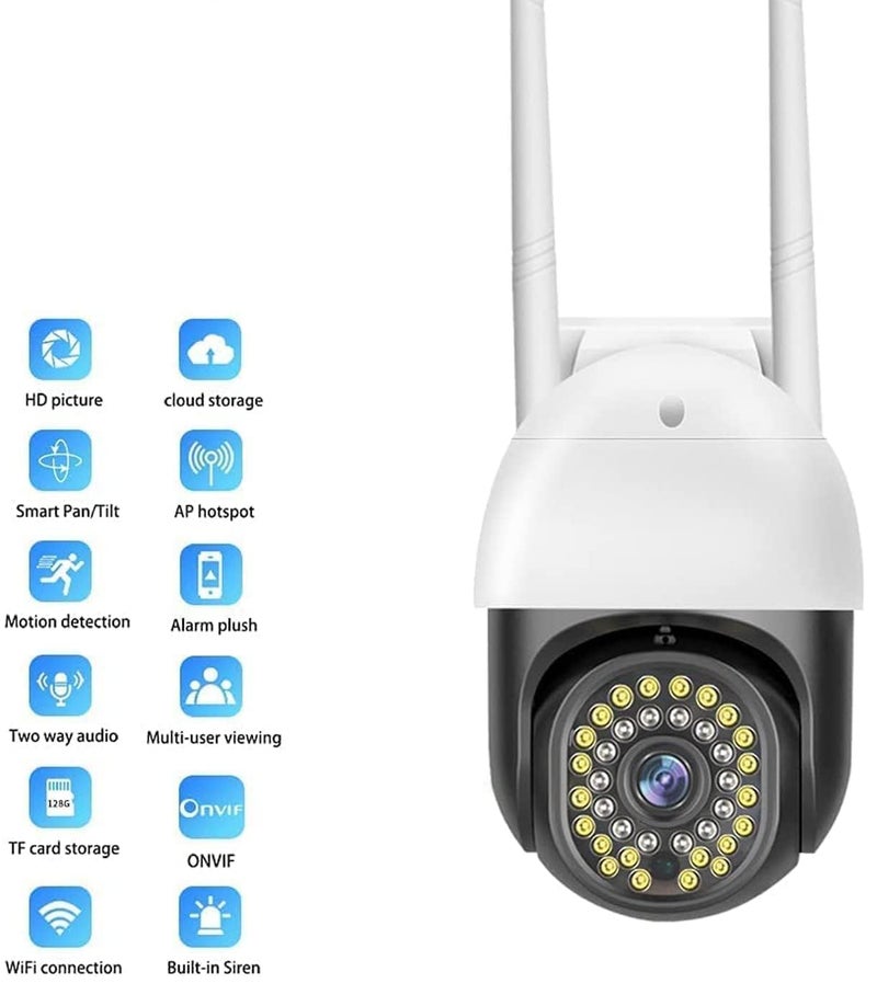 TP PLUS كاميرا PTZ خارجية لاسلكية بدقة 5MP | 2K (QHD) لمكتب المنزل مع رؤية ليلية ملونة | تتبع تلقائي بالذكاء الاصطناعي | مقاومة للعوامل الجوية IP66 (كاميرا قبة سوداء K-805) - Image 5